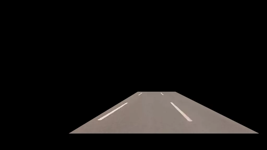 Application d'un masque pour détecter les lignes devant la voiture