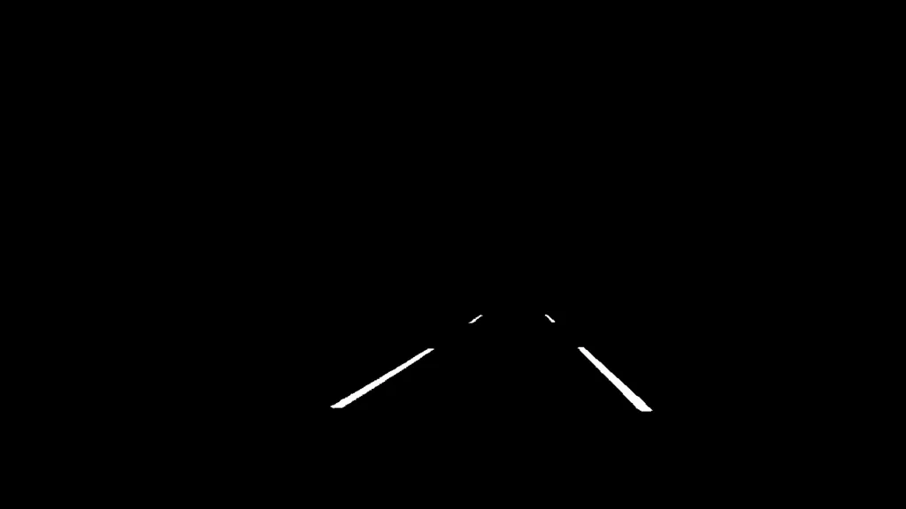 Image de route seuillée pour la détection des lignes